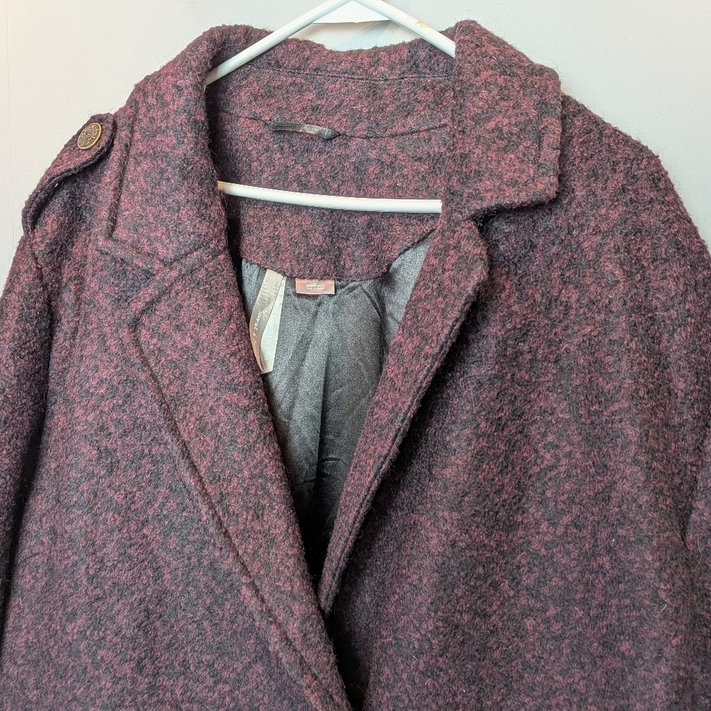 PENNINGTONS Plus Size Winter Women Coat Size 4X Purple And Black Buttons Closure - Picture 2 of 13